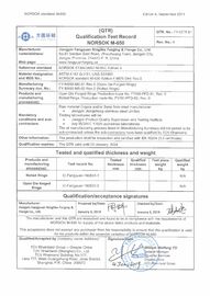 ร่างและการปิด NORSOK M650, PED 2014/68/EU วัสดุกลั่นวาล์ว ASTM F51, ASTM F53